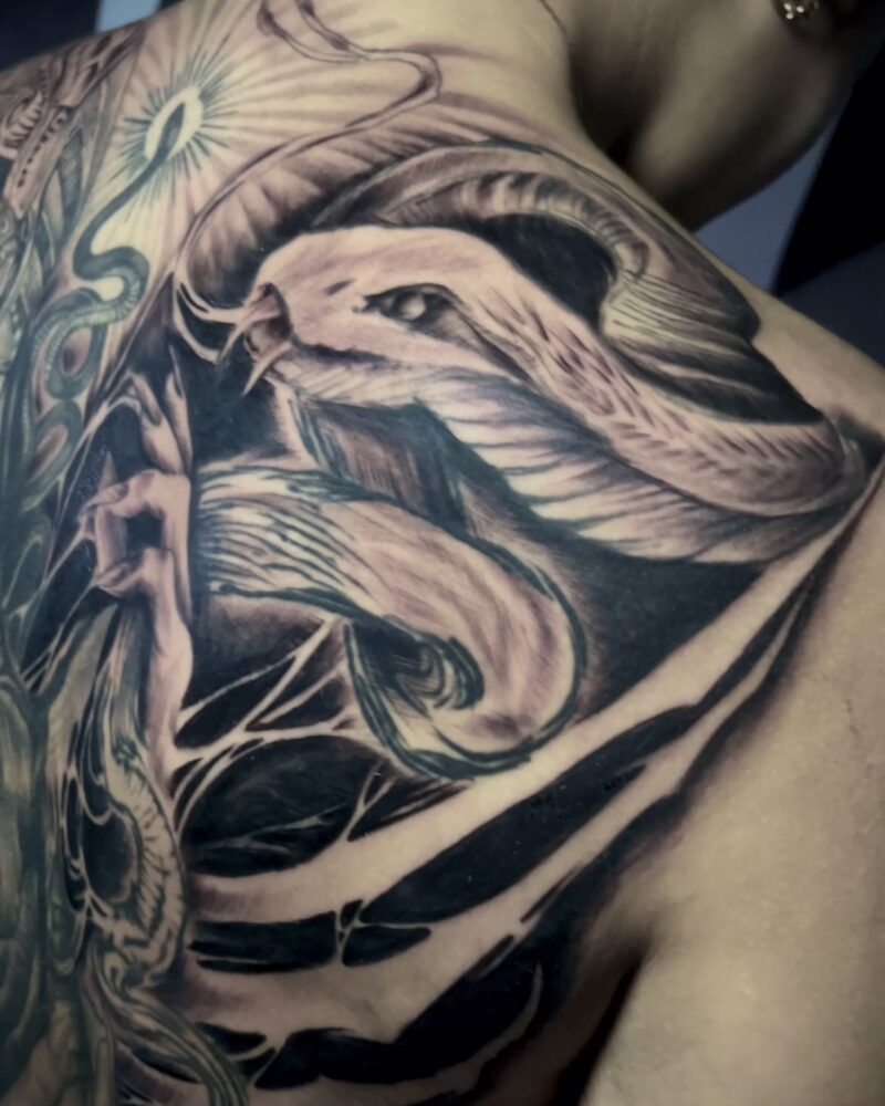 Manga – Detalle de sombra - Leo Trillos Tattoo